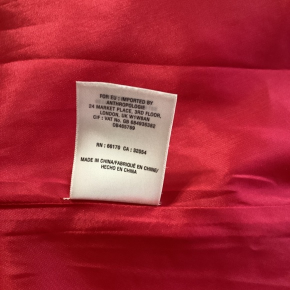 Anthropologie Moulinette Soeurs Short Sleeve Red Dress Size 8P - Picture 9 of 13